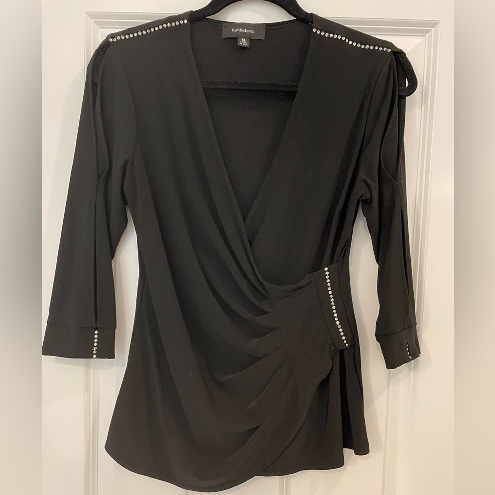 R&M Richard’s Dressy Blouse with Rhinestones